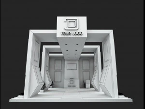 Booth Exhibition Stand a506 3D Model