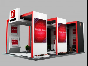 Booth Exhibition Stand a506 3D Model