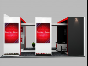 Booth Exhibition Stand a506 3Dモデル