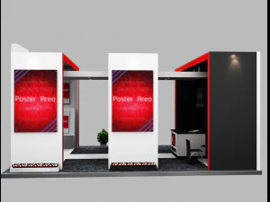 Booth Exhibition Stand a506 3D Model