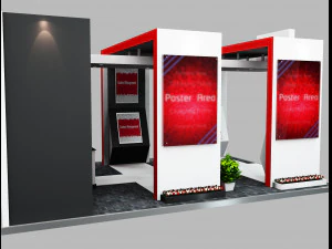 Booth Exhibition Stand a506 3D Model