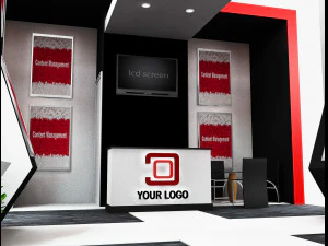 Booth Exhibition Stand a506 3D Model