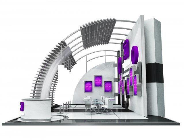 Booth Exhibition Stand a508 3D मॉडल .c4d .max .obj .3ds .fbx .stl .blend 
