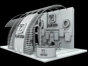 Booth Exhibition Stand a508 3D Model