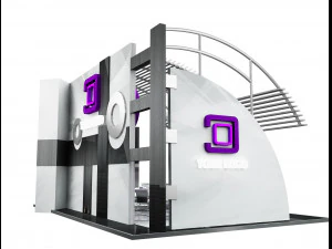 Booth Exhibition Stand a508 3D Model