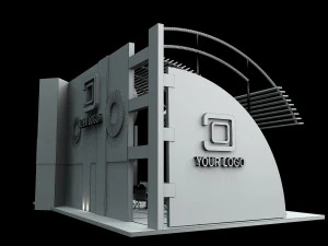 Booth Exhibition Stand a508 3D Model