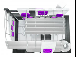 Booth Exhibition Stand a508 3D Model