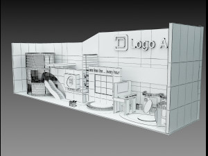 Booth Exhibition Stand a 509 3D Model