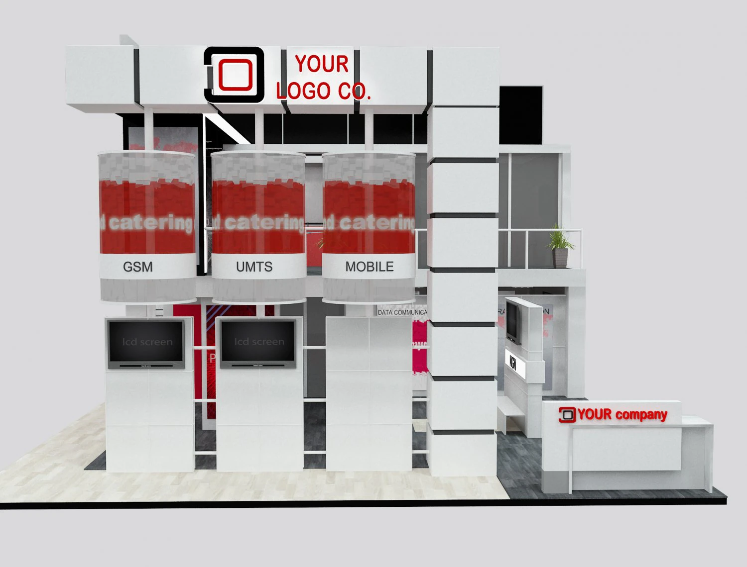 Booth Exhibition Stand a 511 3D Model .c4d .max .obj .3ds .fbx .stl .blend 
