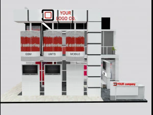 Estande de Exposição Stand a 511 Modelo 3D