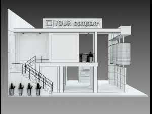 Booth Exhibition Stand a 511 3D 모델