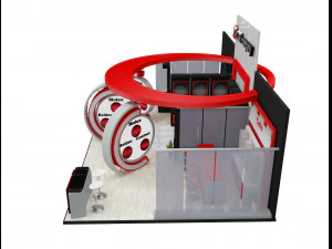 Estande de Exposi&ccedil;&atilde;o Stand a 512 Modelo 3D
