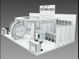 Booth Exhibition Stand a 512 3D Model