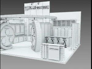 Booth Exhibition Stand a 512 3D Model