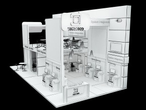 Booth Exhibition Stand a 513 3D 모델