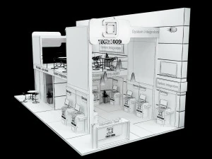 Booth Exhibition Stand a 513 3D Model