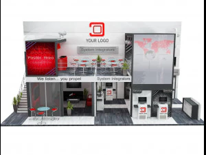 Booth Exhibition Stand a 513 3D Model