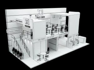 Booth Exhibition Stand a 513 3D Model