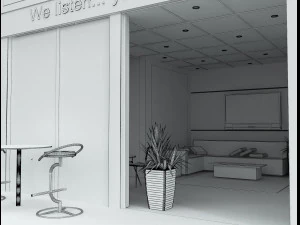 Booth Exhibition Stand a 513 3D Model
