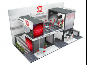 Booth Exhibition Stand a 513 3D Model