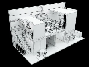 Booth Exhibition Stand a 513 3D Model