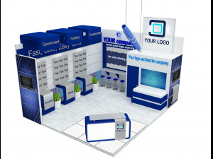 Booth Exhibition Stand a 514 3Dモデル