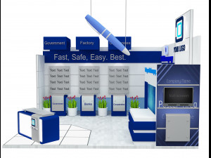 Booth Exhibition Stand a 514 3Dモデル