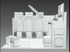Booth Exhibition Stand a 514 3Dモデル