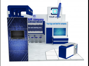 Booth Exhibition Stand a 514 3Dモデル