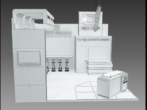 Booth Exhibition Stand a 514 3Dモデル