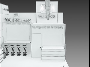 Booth Exhibition Stand a 514 3Dモデル
