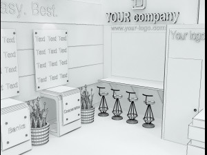 Booth Exhibition Stand a 514 3Dモデル