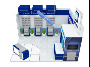 Booth Exhibition Stand a 514 3Dモデル