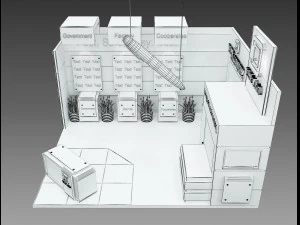 Booth Exhibition Stand a 514 3D Model