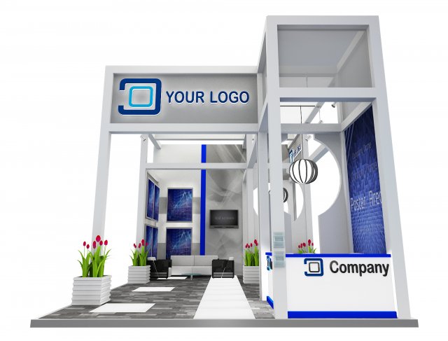 Booth Exhibition Stand a 516 3D 모델 .c4d .max .obj .3ds .fbx .stl .blend 