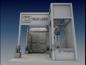 Booth Exhibition Stand a 516 3D 모델