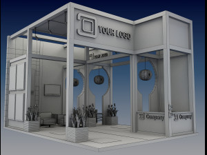 Booth Exhibition Stand a 516 3D 모델