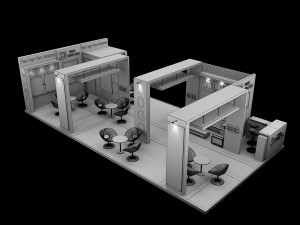 Booth Exhibition Stand a 517a 3D मॉडल
