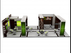 Booth Exhibition Stand a 517a 3D मॉडल