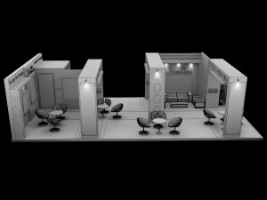 Booth Exhibition Stand a 517a 3D मॉडल