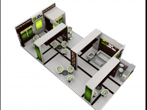 Booth Exhibition Stand a 517a 3D मॉडल