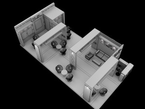Booth Exhibition Stand a 517a 3D मॉडल