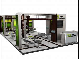 Booth Exhibition Stand a 517a 3D मॉडल