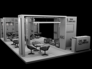 Booth Exhibition Stand a 517a 3D मॉडल