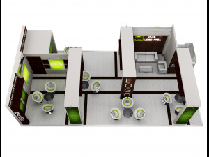 Booth Exhibition Stand a 517a 3D मॉडल