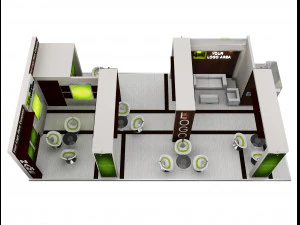 Booth Exhibition Stand a 517a 3D Model