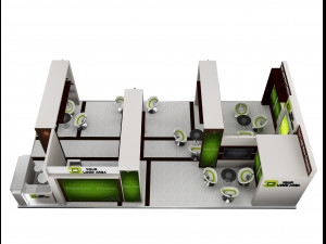 Booth Exhibition Stand a 517a 3D मॉडल