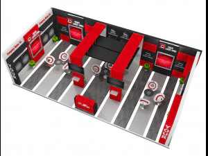 Booth Exhibition Stand a 517b 3D Model