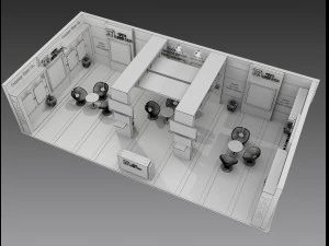 Booth Exhibition Stand a 517b 3D Model