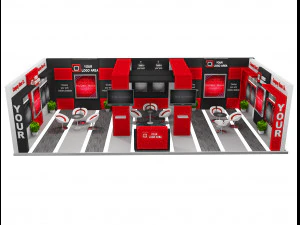 Booth Exhibition Stand a 517b 3D Model